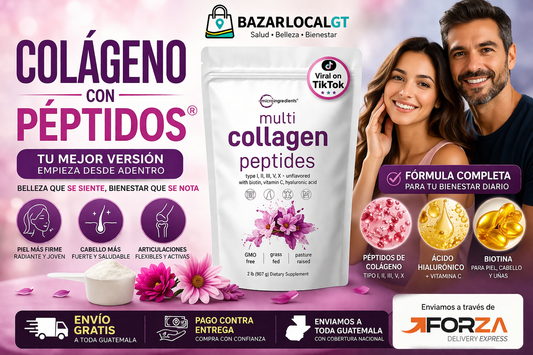 ✨ Colágeno con Péptidos® – Piel más firme, cabello fuerte y articulaciones saludables desde adentro