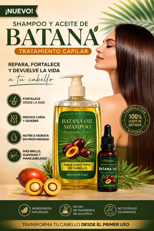💆🏻‍♀️¡NUEVO! SHAMPOO Y ACEITE DE BATANA/ TRATAMIENTO CAPILAR🔥